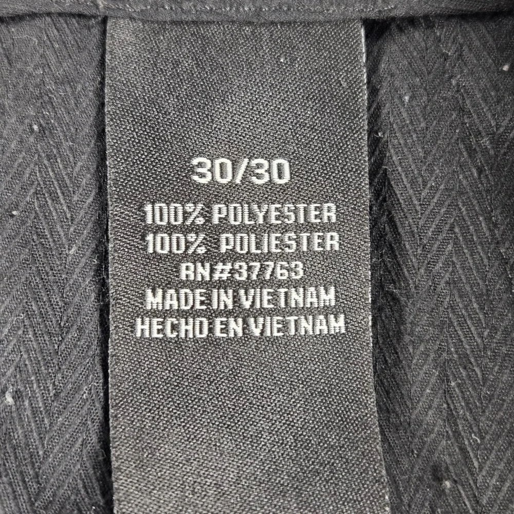 Perry Ellis Portfolio Dress Pants Mens 30/30 Blue Pleated Office Sharkskin Style
